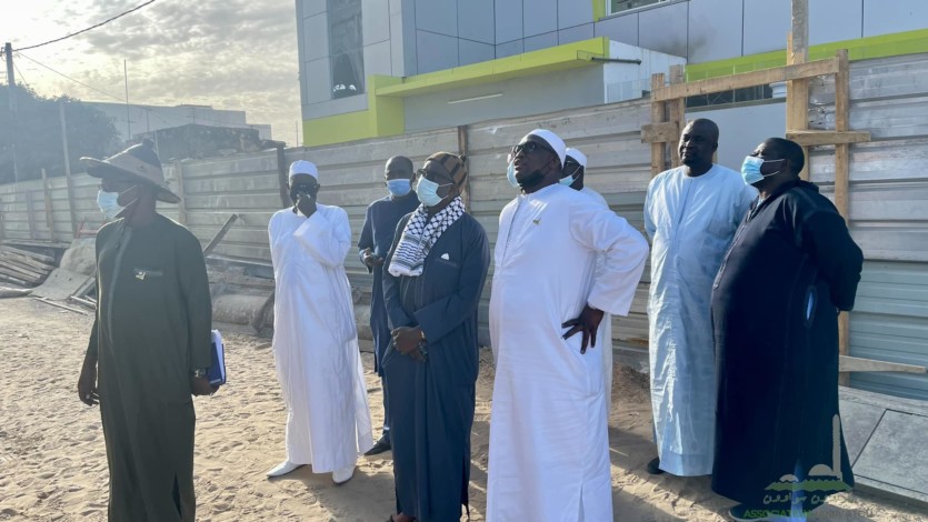 TIVAOUANE: Visite de chantier du comité de Pilotage  de la Jama’Atoun Nour Assouniya, ce samedi 8 Janvier 2022 à la Grande  Mosquée de Tivaouane